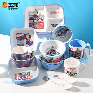 Wuhe Ultraman Kids Melamine Bowl Set With Spoon And Cup For Children's Dining - Product Image 3