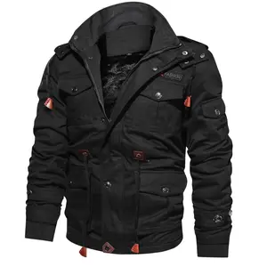 High Quality Cotton Mens Pilot Winter Fleece Jackets Warm Thicken Outerwear Windbreaker Plus Size Men's Jacket