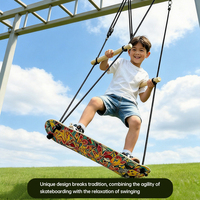 Columpio de Skateboard Moderno Ropecube, Juguete de Entrenamiento Sensorial para Interiores/Exteriores, para Sala de Estar y Patio
