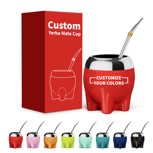 Juego de Té <span class=keywords><strong>Mate</strong></span> de Acero Inoxidable de Doble Pared, Superventas, Personalizable con Logotipo, Taza de Café para Mujer, Taza para Agua y Té con Pajita - Product Image 1
