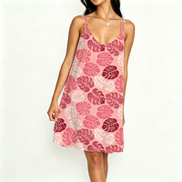 Robe d'été décontractée ample à bretelles spaghetti imprimée florale hawaïenne pour femmes, vente en gros, ODM/OEM, sur mesure