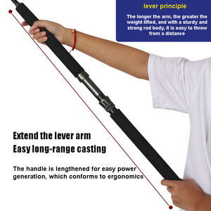 Canne à pêche à la traîne en fibre de verre robuste avec poignée EVA, action moyenne, poids 589g-922g, pour la pêche au fond et la pêche au poisson-chat - Product Image 5