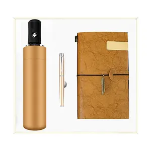 High-End Cadeau Set Corporate Luxe Cadeau Promotie Items Notebook Paraplu Vacuüm Fles Speaker Notitieboek Cadeau Set 2024