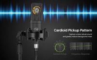 BAIFEILI X404A Kit de Microphone de bureau de jeu professionnel support ABS à condensateur portable XLR pour Studio d'ordinateur PC pour église
