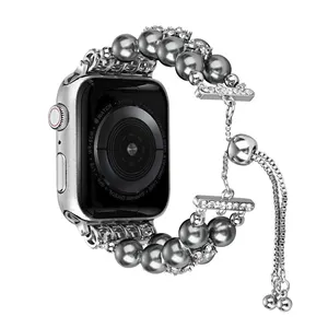 P727 mujeres pulsera de cuentas intercambiables correas de reloj para Apple Watch 41mm 45mm 42mm 38mm 40mm 44mm