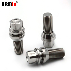 HRMin haute qualité Gr5 titane 60 degrés cône siège Auto gratuit rondelle roue boulon M14 * 1.25*28mm pour voitures de course nouvel état - Product Image 2
