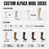 Chaussettes de compression personnalisées en laine d'alpaga, chaudes, pour la course en extérieur, soutien pour hommes et femmes, vente en gros OEM, conception gratuite, marque privée