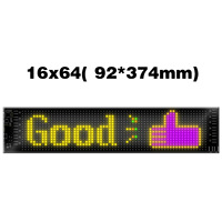 Panel de Matriz LED RGB de Animación Personalizada BGZM 16x64, 12V, Programable, Ojo de Diablo, Publicidad para Automóviles/Camiones, Nueva Aplicación de Control, 2 Años