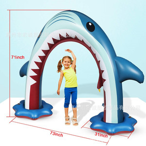 Inflatable Shark Water Sprinkler 200x70x180cm Outdoor PVC Kids Play Arch - Product Image 4