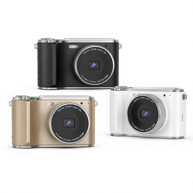 4K Digital Camera 180 Degree Flip Screen AF 16X Zoom 3 Colors Selfie Camera