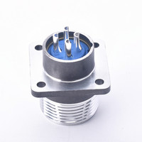 Conector Circular con Brida Cuadrada P20J6A P20K6A, Conector Macho y Hembra P20K6AQ P20J6AQ