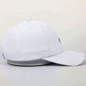 Casquette de baseball personnalisée professionnelle à 6 panneaux, unisexe adulte, non structurée, blanche, en polyester à séchage rapide, avec broderie et fermeture auto-agrippante - Product Image 5
