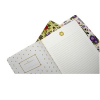 Cuadernos Ecológicos con Encuadernación Cosida y Estampado Floral Elegante, con 50 Hojas y Cubierta de Papel para Tomar Notas, Ideales para Estudiantes