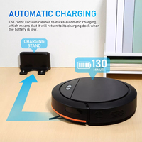 Aspirateur robot électrique automatique à recharge automatique avec application intelligente, serpillière combinée, filtre HEPA, utilisation en hôtel, mode automatique de nettoyage des sols humides/sèches