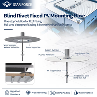 Support de montage solaire photovoltaïque étanche pour toit plat en TPO PVC SBS |   Résistant au vent 2400Pa |   Fabricant OEM direct