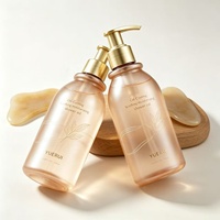 YUERUI Nouvelle bouteille de shampoing en plastique de 250 ml de forme unique, flacon pompe PET pour lotion corporelle et huile, emballage pour gel douche, savon liquide et savon pour le corps