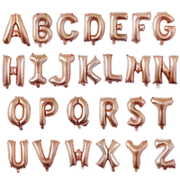 16 ''Alphabet Ballon Lettres 16 pouces Personnalisé Rose Or Hélium Gaz Rempli Lettre Gonflable Feuille Ballon En Gros