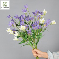 Haute Qualité 6 Têtes Artificielle Faux Ballon Fleur Soie Chinois Bellflower Platycodon Grandiflorus Décoration De Mariage