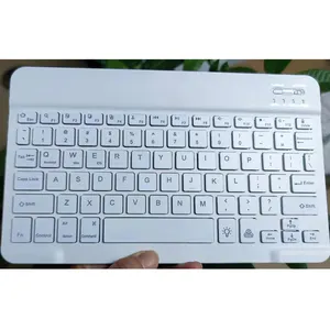 10" Rechargeable Universal Portable Slim Wireless Bluetooth Keyboard for iPad/iPhone/Tablet 7 Colors Backlight & Dual Mode Mouse