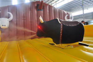 Taureau mécanique de cowgirl rose gonflable extérieur de jeux d'équitation de rodéo pour la location - Product Image 4