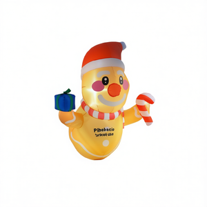 Pupazzo di Neve Gonfiabile Natalizio per Decorazione Esterna, Decoro Unisex in PVC per la Stagione Festiva - Product Image 1