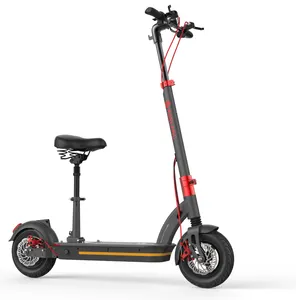 Patinete eléctrico para adultos, scooter eléctrico con asiento, scooter E  con motor neumático neumático neumático de 10 pulgadas de 600 W, alcance