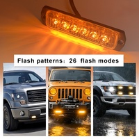 Feux stroboscopiques d'urgence pour véhicule DC12-24V, nouveaux, 18W, 6 LED, barre lumineuse de calandre pour camion/SUV, rénovation/mise à niveau