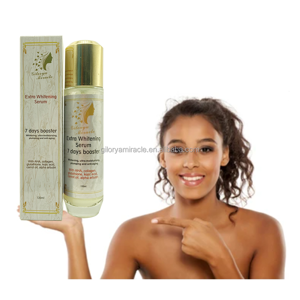 AHA Collagen Glutathion Kojic Acid Carrot Oil Gluta White 7 Days Whitening  Lightening Serum Extra Eclaircissant Blanchissant