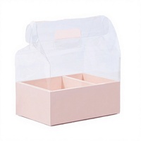 Boîte cadeau en acrylique transparente de luxe, haute, en PVC, pour mariage, fête, chocolat, gâteau, fleurs