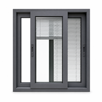 Portes coulissantes en verre extérieures modernes et fenêtres coulissantes en aluminium à double vitrage isolant pour balcon de maison