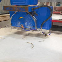 Scie à pont CNC automatique 5 axes, système ESA Italie, épaisseur de coupe 120 mm, découpe d'îlots de cuisine et d'éviers, pour ateliers de pierre au Canada, Hualong