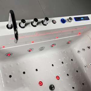 <span class=keywords><strong>Vasca</strong></span> Idromassaggio Moderna PFR in Acrilico Bianco con Luci LED e Cascata, <span class=keywords><strong>Vasca</strong></span> Idromassaggio con Idrogetto - Product Image 3