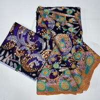 Pakaian jahit katun lilin Afrika kain renda warna-warni bordir kain brokat baju tropis BATIK rajut