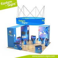 Stand d'exposition portable 20x20 facile à installer avec bannière suspendue pour salon professionnel