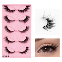 Nouveau Style 5 paires renard yeux maquillage cils Salon faux vison cils doux naturel noir attrayant vaporeux rouleau cils