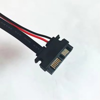 Cable SATA Serial ATA de 22 pines (7+15) hembra a SATA Slimline de 13 pines (7+6) macho, cable convertidor de 30 cm/1 pies/12 pulgadas