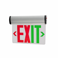 Panneau de signalisation d'urgence LED bicolore à éclairage périphérique homologué NYC, réglable avec lettres de 8 pouces