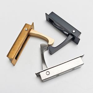 WEKIS Polished Gold Precision Casting Stainless Steel Flush Pull Handle with Hook for Kitchen Workshop Warehouse & Apartment Use - Product Image 2