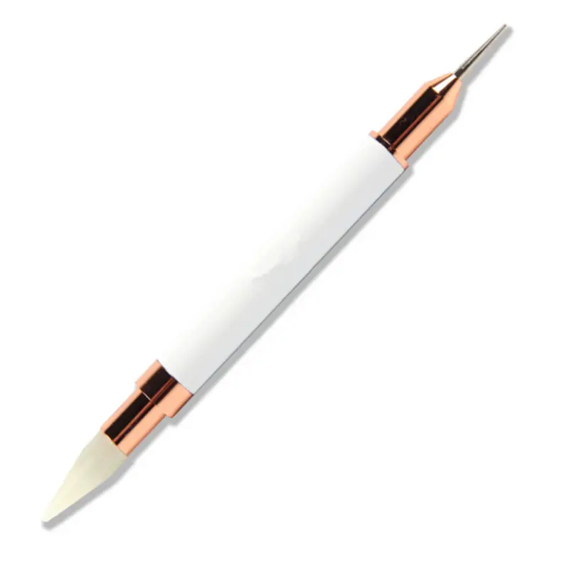 Yimart caneta de pontilhamento acrílica, ferramenta de manicure com pontilhamento auto-adesivo de 2 vias para arte em unhas, gel de pontas 3d