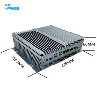 I3 I5 I7 12th 13th Gen 4 LAN RJ45 POE 6 * Com Computadora industrial 2 * DDR5 CAN Visión artificial X86 Mini PC integrado