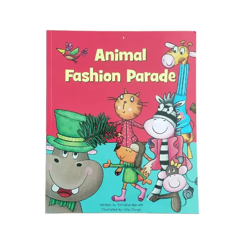 Easy English High Quality Children English Book Animal Fashion Parade Custom Kids Coloring Book Printing Soft Cover Book