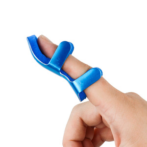 Soporte para dedos de aleación de aluminio, azul, ligero, protección ortopédica para enderezar y apoyar los dedos - Product Image 1