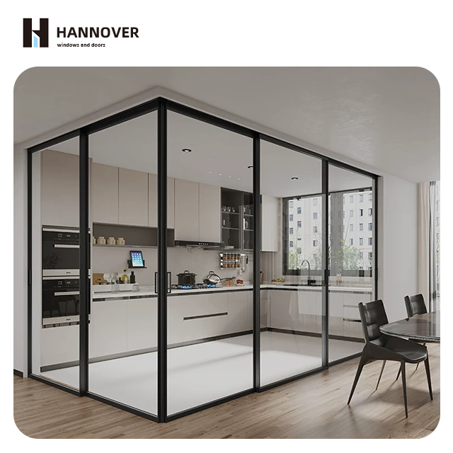HANNOVER Narrow Aluminum Glass Sliding Door