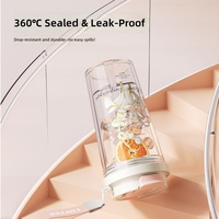 Gobelet d'eau Lily Valley 580 ml, nouveau gobelet portable pour boire en extérieur avec bec verseur, bouteille d'eau résistante aux chocs