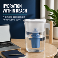 Filtros de Agua para Jarra de Agua Potable de Gran Sabor, 10 Tazas, 150 Galones, Sin BPA, Elimina Fluoruro, Cloro, Plomo y Contaminantes, NSF53