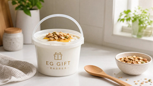 Gobelet en plastique de qualité alimentaire avec poignée et couvercle, jetable, grande capacité, pour fruits, thé, bubble tea, à emporter - Product Image 3