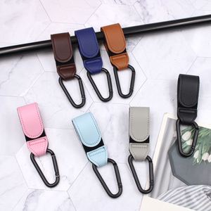 Adjustable Pram <b>Hook</b> <b>Clips</b> PU Leather Buggy <b>Clips</b> Carrier Pram <b>Hooks</b> Bag <b>Hooks</b> for Stroller - Product Image 4
