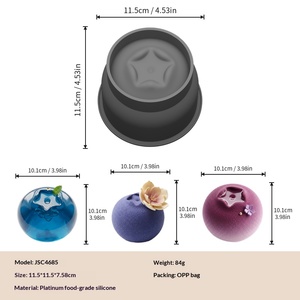 Molde de silicona esférico 3D, molde de silicona para fondant, molde para barra de chocolate, moldes de silicona para decoración, molde para pastel de mousse - Product Image 5