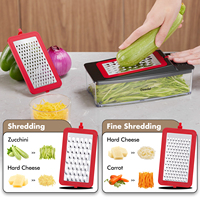 Multifunctionele Handmatige Metalen Keuken Voedselsnijmachine Rvs Pro Mandoline Voor Groenten Fruit Frietjes Uien-Snijder Chopper