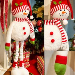 New Design Fabric Snowman <b>Doll</b> with Ornaments White & Red Fashionable Home Decoration Factory Wholesale - Product Image 4